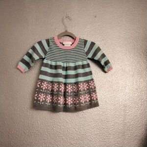 Bonnie Baby long sleeved sweater dress. Size 12M